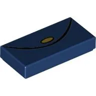 Tile 1 x 2 with Purse with Gold Clasp Print