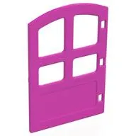 Duplo Door 1 x 4 x 4 with Four Panes, Different Size and Curved Top