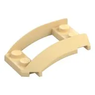 Wheel Arch, Curved Wedge 4 x 3 with 2 x 2 Opening and 4 Studs