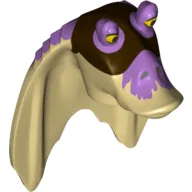 Minifig Head Special, Gungan with Medium Lavender Top Print