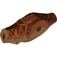 Animal Body Part, Dinosaur, Tyrannosaurus Rex Body with Reddish Brown and Dark Orange Skin Print