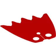 Neckwear Cape, Scalloped 5 Points with Black Back [Traditional Starched Fabric]