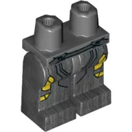 Hips and Pearl Titanium Legs with Dark Bluish Gray Armor and Yellow Honeycomb Print