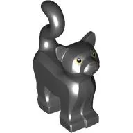 Animal, Cat, Standing New Style with Yellow Eyes and Dark Bluish Gray Nose and Mouth Print