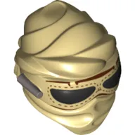 Mask with Goggles with Black Lenses and Silver Bar Print