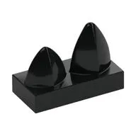 Tile Special 1 x 2 with Two Vertical Teeth / Tooth