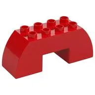 Duplo Brick 2 x 6 x 2 Curved with 2 x 2 Cutout on Bottom