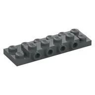 Plate Special 2 x 6 x 2/3 with 4 Studs on Side, 1 Support Wall on Bottom