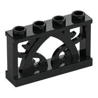 Fence Ornamented 1 x 4 x 2 with 4 Studs