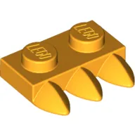 Plate Special 1 x 2 with Three Teeth [Tri-Tooth]