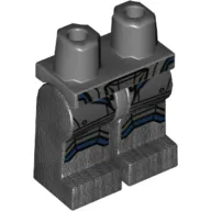 Hips and Pearl Titanium Legs with Silver Leg Armor with Dark Blue Lines Print (Batman)