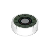 Tile Round 1 x 1 with Iron Man Chest Reactor Print
