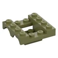 Vehicle Base 4 x 4 x 1 1/3 with Wheel Arches, 2 x 2 Recessed Center and Hole
