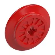 Train Wheel Spoked with Technic Axle Hole and Rubber Friction Band
