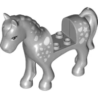 Animal, Horse with 2 x 2 Cutout, Black Eyes, White Spots Print