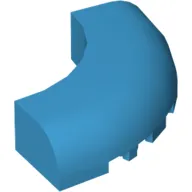 Brick Round Corner 5 x 5 x 1 Curved, Bottom Cut Outs, No Studs, 7 Bottom Tubes