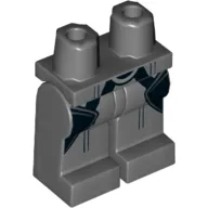 Hips and Dark Bluish Gray Legs with Black Holsters and Stripes Print