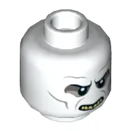 Minifig Head Voldemort, Gray Eyeshadow, Evil Grin Print