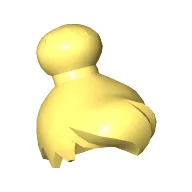 Hair Top Knot Bun and Fringe