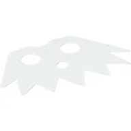 Neckwear Cape Collar, Pointed with 7 Points and Metallic Silver Dots Print