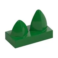 Tile Special 1 x 2 with Two Vertical Teeth / Tooth