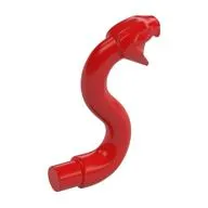 Animal, Snake Head with Open Mouth, Fangs and Curved Neck with Bar