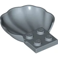 Animal Body Part, Clam / Scallop Half Shell with 4 Studs