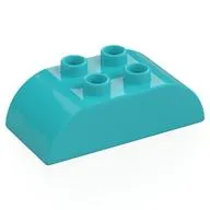 Duplo Brick 2 x 4 Curved Top