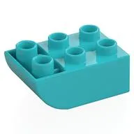 Duplo Brick 2 x 3 with Curved Bottom