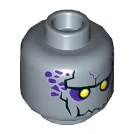 Minifig Head Roog, Yellow Eyes, Jagged Rock Mouth, Open Mouth / Closed Mouth Print [Hollow Stud]