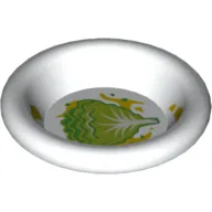 Equipment Dish / Plate / Bowl 3 x 3 with Lettuce and Butter Sauce Print