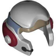 Helmet Rebel with Check Protectors with Dark Red Ear Pieces Print