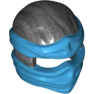 Wrap with Short Back Knot, Dark Azure Pattern