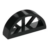 Window 1 x 4 x 1 2/3 with Spoked Rounded Top
