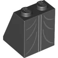 Slope 65° 2 x 2 x 2 with Bottom Tube with Silver Fold Lines Print