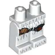 Hips and White Legs with Gray Fur and Belt with Pouches Print