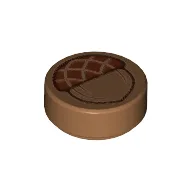 Tile Round 1 x 1 with Acorn Print