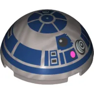 Dome Hemisphere 4 x 4 with Dark Blue R2-D2 Control Panel Print
