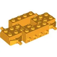 Vehicle Base 4 x 8 x 1 1/3 with Wheel Pins, 4 studs on each side, 2 x 2 Recessed Center and Hole