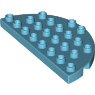 Duplo Plate Round 4 x 8 Semi-Circle