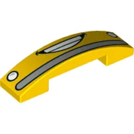 Slope Curved 4 x 1 Double with No Studs and Smile Teeth Print (Cars Luigi)