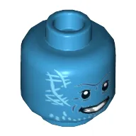 Minifig Head Yondu, Bright Light Blue Tattoos, Silver Teeth Print
