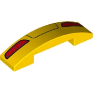 Slope Curved 4 x 1 Double with No Studs and Taillights print