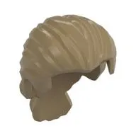 Hair Swept Back with Short Ponytail