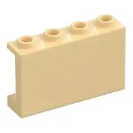 Panel 1 x 4 x 2 with Side Supports - Hollow Studs