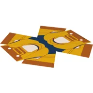 Tent with Orange and Yellow Print