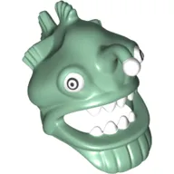 Mask Angler Fish Head with Wide Open Mouth, Fins and White Teeth, Eyes and Lure (Esca) Print