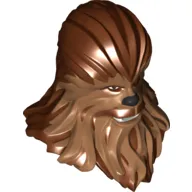 Large Figure Head Wookiee with Medium Nougat Fur Print (Chewbacca)