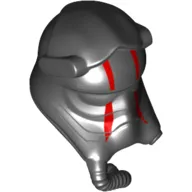 Helmet with Respiratory Pipe First Order TIE Fighter Pilot and Red Stripes Print