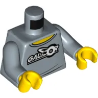 Torso Sweater with 'Galidor' Logo Print, Sand Blue Arms, Yellow Hands